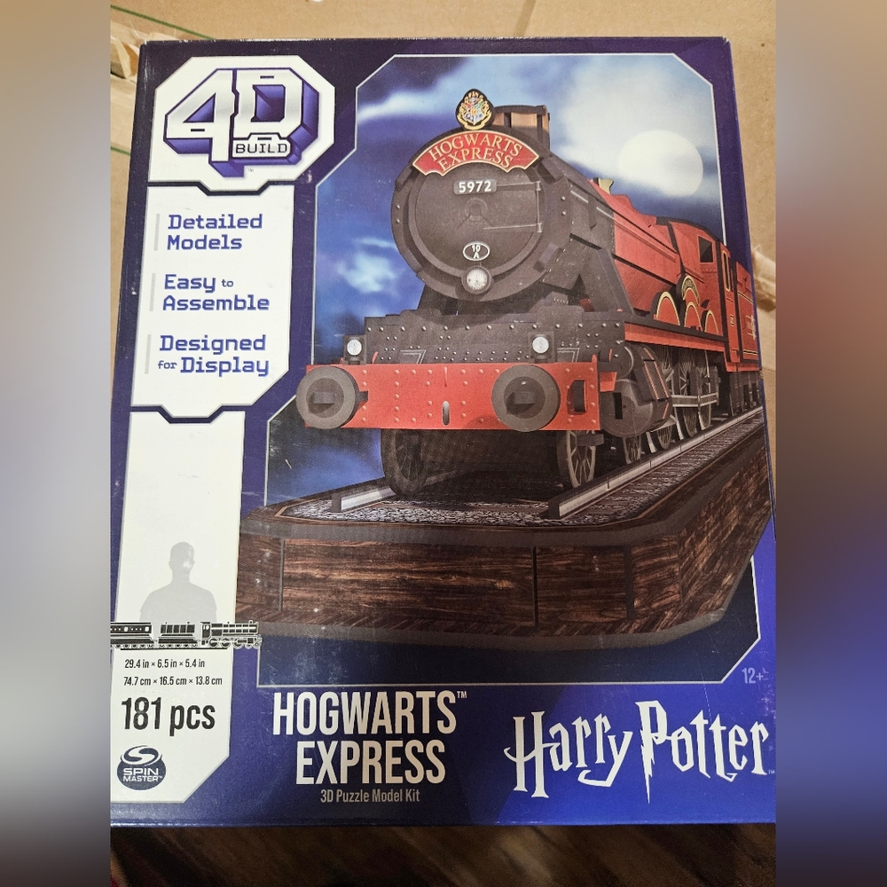 4D Build, Harry Potter Hogwarts Express 3D Puzzle Model Kit 181 Pcs: NEW